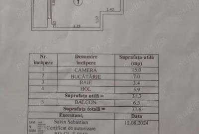 Ap. 1 cam cf I dec zona Plantelelor suprafata 37 mp Mobilata - 2