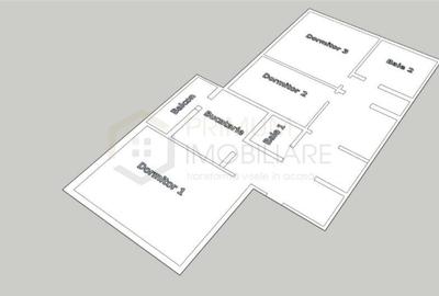 TIMOCULUI - SAGUNA - 3 cam - 2 bai - centrala proprie - clima - ETAJ 3 - 2