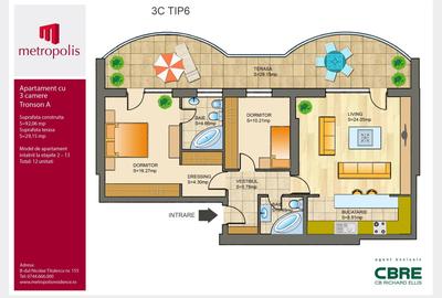 Apartament cu 3 camere decomandat în 1 Mai - 43