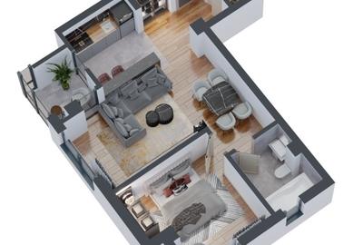 Ap. 2 Camere - Dezvoltator: Comat Towers, 60mp, Păcurari - 2