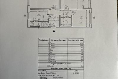 Apartament cu 3 camere decomandat în Giurgiului