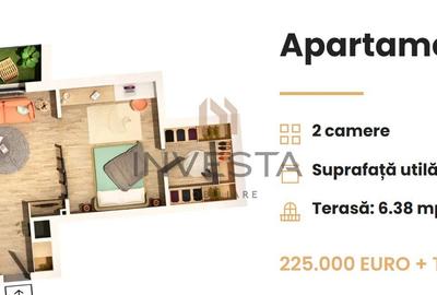 Apartament cu 2 camere semidecomandat în Central - 2