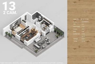 Apartament cu 2 camere decomandat în Titan - 2