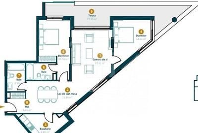 Apartament cu 4 camere semidecomandat în Între Lacuri - 17