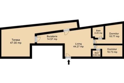 Apartament cu 3 camere decomandat, mobilat în 1 Mai - 2