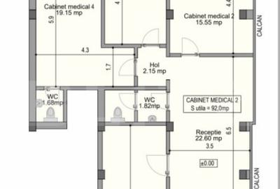 Spatiu medical, 92 mp utili, parter, la cheie, zona centrala - 1