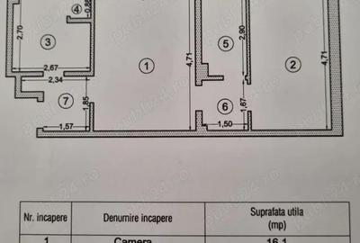 Apartament 2 camere semidecomandat zona Abator, - 8