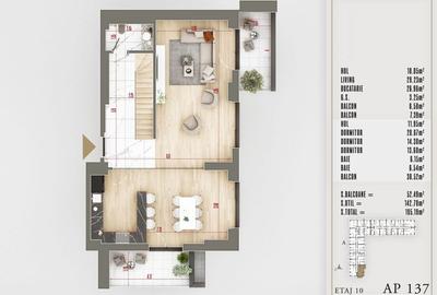 Pallady 4 camere duplex premium suprafata generoasa 195 mp - 2