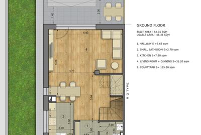 Duplex cu 4 camere cu Teren 248 Mp în Ștefăneștii de Jos - 19
