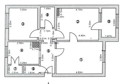 Apartament cu 3 camere decomandat în Țiglina 1 - 8