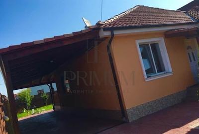 Casa individuala pe parter - mobilata - toate utilitatile - asfalt - teren 450 m - 8