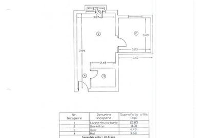 Apartament cu 2 camere semidecomandat, mobilat în Ștefăneștii de Jos - 12