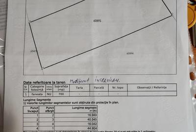 Teren de 700 mp, în Exterior Vest