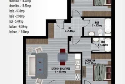 Vând apartament cu 3 camere bloc nou Ovidiu Vând apartament cu 3 camere bloc nou Ovidiu - 9