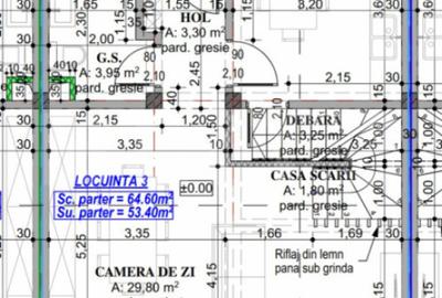 Casă cu 3 camere cu Canalizare în Central - 3