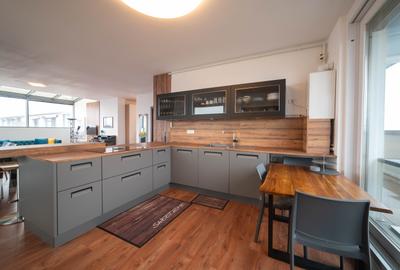 Penthouse cu 3 camere semidecomandat, mobilat în Torontalului - 6