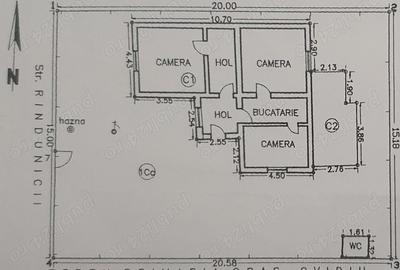 Casă cu 3 camere cu Teren 306 Mp în Central - 10