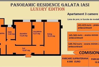 Apartament cu 3 camere decomandat în Galata