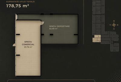 Spațiu comercial, de 178 mp, în Sopor