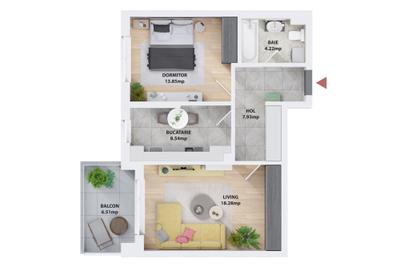 Apartament cu 2 camere decomandat în Drumul Taberei - 8
