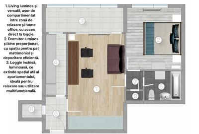 Apartament cu 2 camere semidecomandat, mobilat în Drumul Taberei - 11