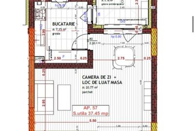 Apartament de 1 camera, 37.45 mp, Semifinisat, Zona Tineretului - 2