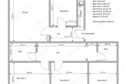 Apartament cu 4 camere decomandat în Central - 9