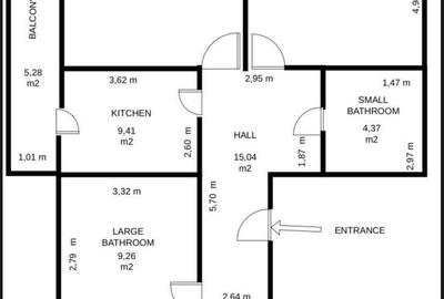 Apartament cu 4 camere decomandat, mobilat în Primăverii - 10