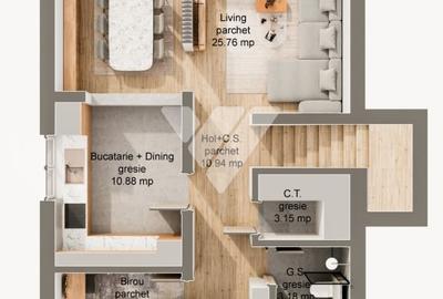 Duplex cu 4 camere cu Canalizare în Șura Mare - 3