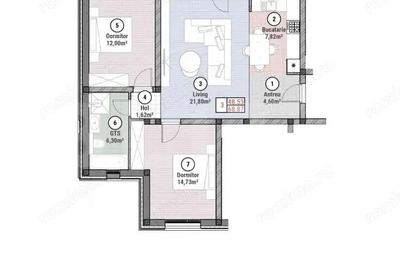 Apartament cu 3 camere semidecomandat în Moșnița Nouă - 1