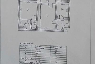 Apartament cu 2 camere semidecomandat în Central