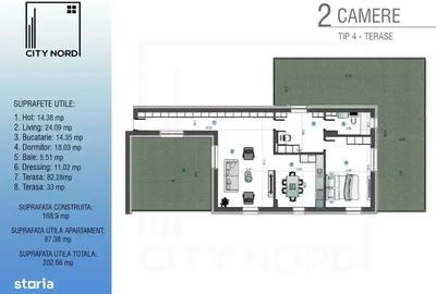 Penthouse cu 2 camere decomandat în Central - 3