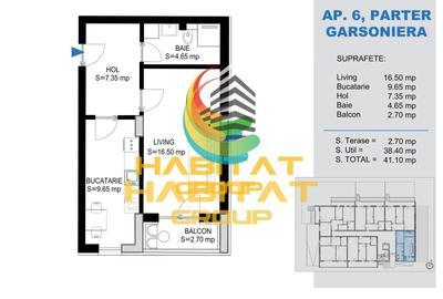 Pallady-Garsoniera dec, 41.1 mp, incalzire in pardoseala - 4