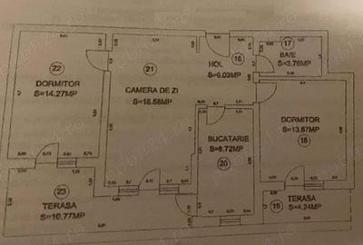 Apartament cu 3 camere semidecomandat, mobilat în Buziașului