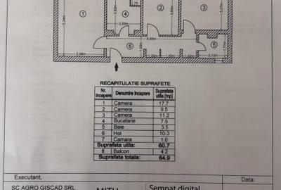 Apartament cu 3 camere decomandat în Drumul Taberei