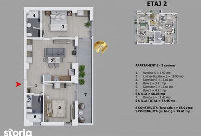 Apartament cu 3 camere în Central - 6