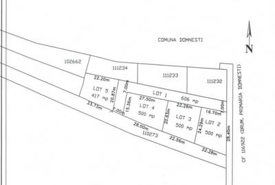 De vanzare 2 Loturi Teren 500+ metri patrati Domnesti - 2