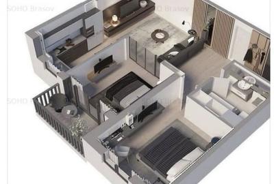 Apartament de 3 camere ( Bloc Nou )-Soho Residence - 9