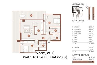 Apartament cu 3 camere decomandat în Floreasca - 15