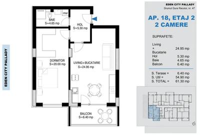Apartament cu 2 camere în Theodor Pallady - 2