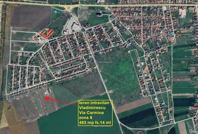 Teren intravilan 483 mp Vladimirescu Via Carmina str.Mesteacanului fs.14 ml - 4