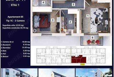 Apartament cu 2 camere în Râșnov - 9