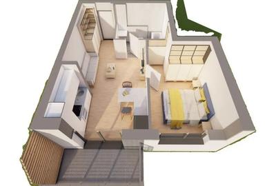 Apartament cu 2 camere semidecomandat în UTA - 8