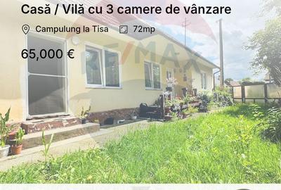 Casă individuală cu 3 camere cu Canalizare în Câmpulung la Tisa - 1
