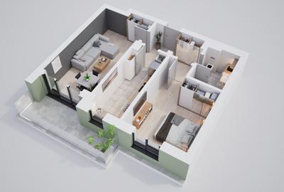Apartament nou – 2 camere în ansamblu cu facilități complete - 6