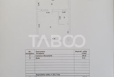 Studio in suprafata de 36 mp + 13 mp terasa nou finisaje pre Studio in suprafata de 36 mp + 13 mp terasa nou finisaje pre - 1
