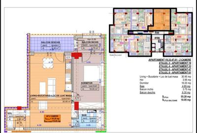 Apartament, semidecomandat, 65.80mp, cartier Cornitoiu, zona Liceul Bibescu - 1