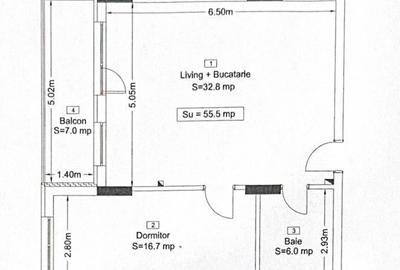 Apartament cu 2 camere semidecomandat, mobilat în Florești - 2