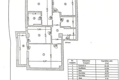 Apartament cu 3 camere decomandat în Central
