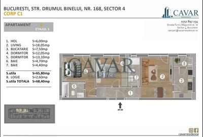 Apartament 3 Camere Proiect Cavar Binelui 168 Apartament 3 Camere Proiect Cavar Binelui 168 - 6